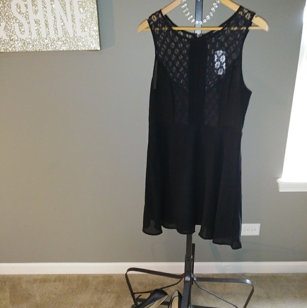 NWT - Forever 21 Black Lace Sheer Dress